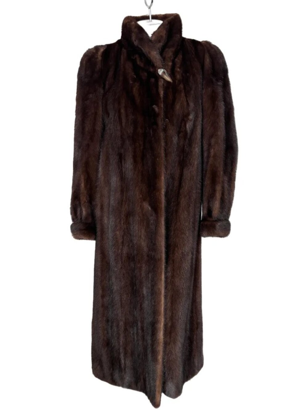 VTG SAGA MINK Full Length Dark Chocolate Brown STUNNING Fur Coat SZ M